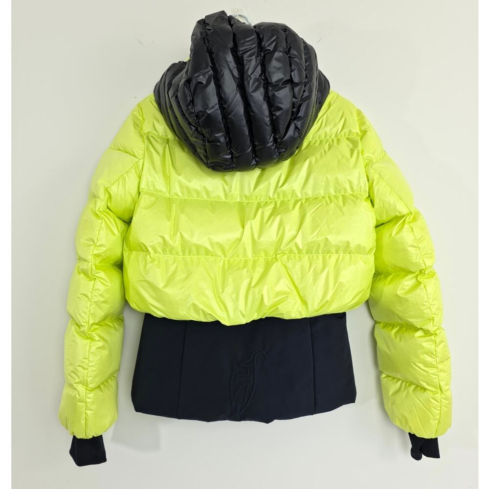 Toni Sailer Bernadette Luxury Down Ski Jacket Citrine Yellow & Black EU 36 NWT - Picture 4 of 14